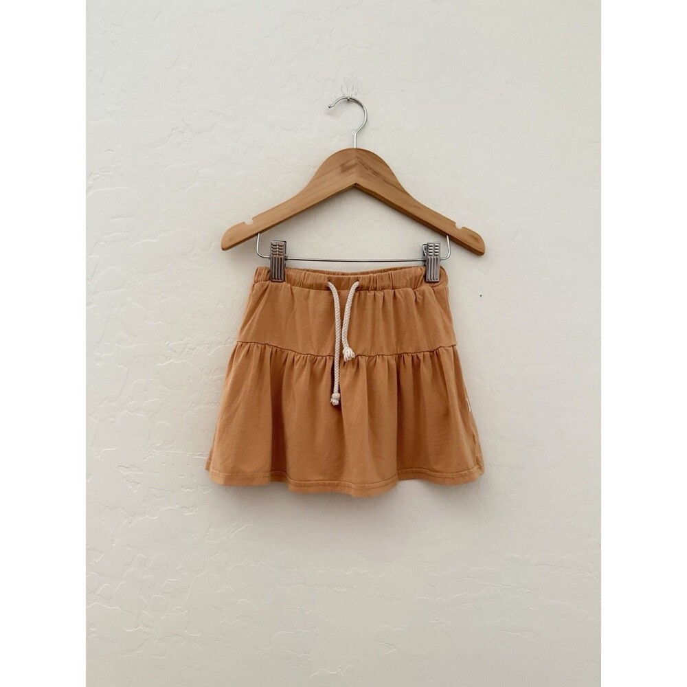 BabySprouts 2T Bamboo Skort Girls Orange Camel Built In Shorts Drawstring